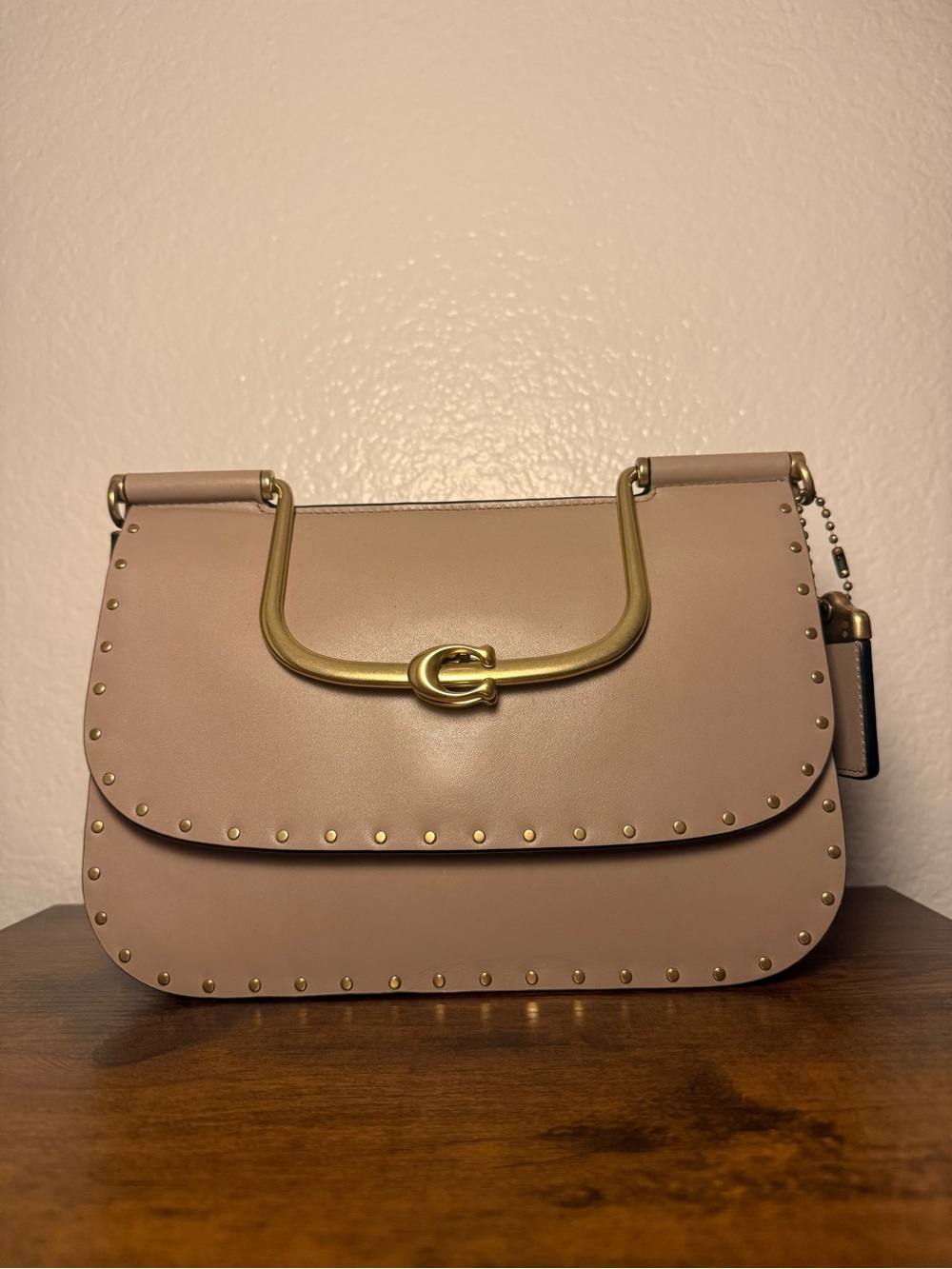 Coach Ellie Bag - Stone - Brass Hardware - Glovetanned Leather